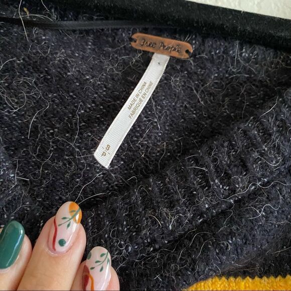 Free People Complete Me 80s style Striped Rainbow Sweater - Picture 10 of 11